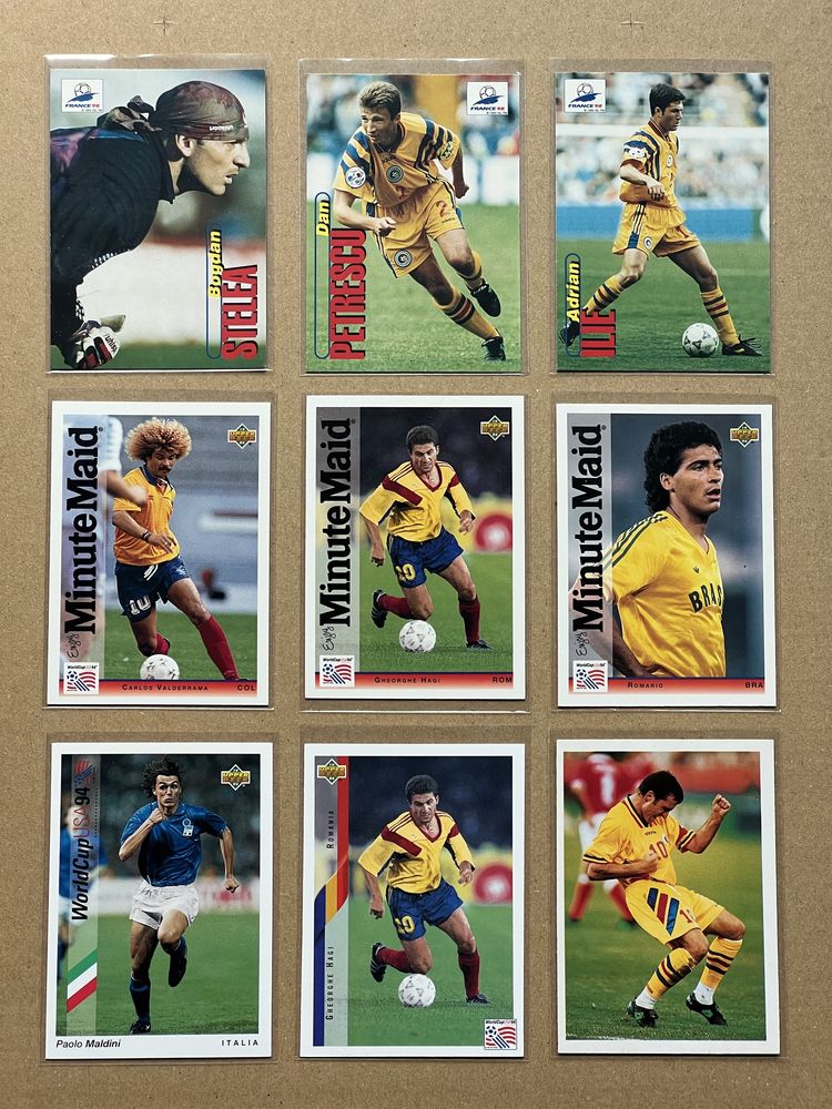 Card Panini Upper Deck 1994 1998 Hagi Romario Valderrama Maldini Ilie