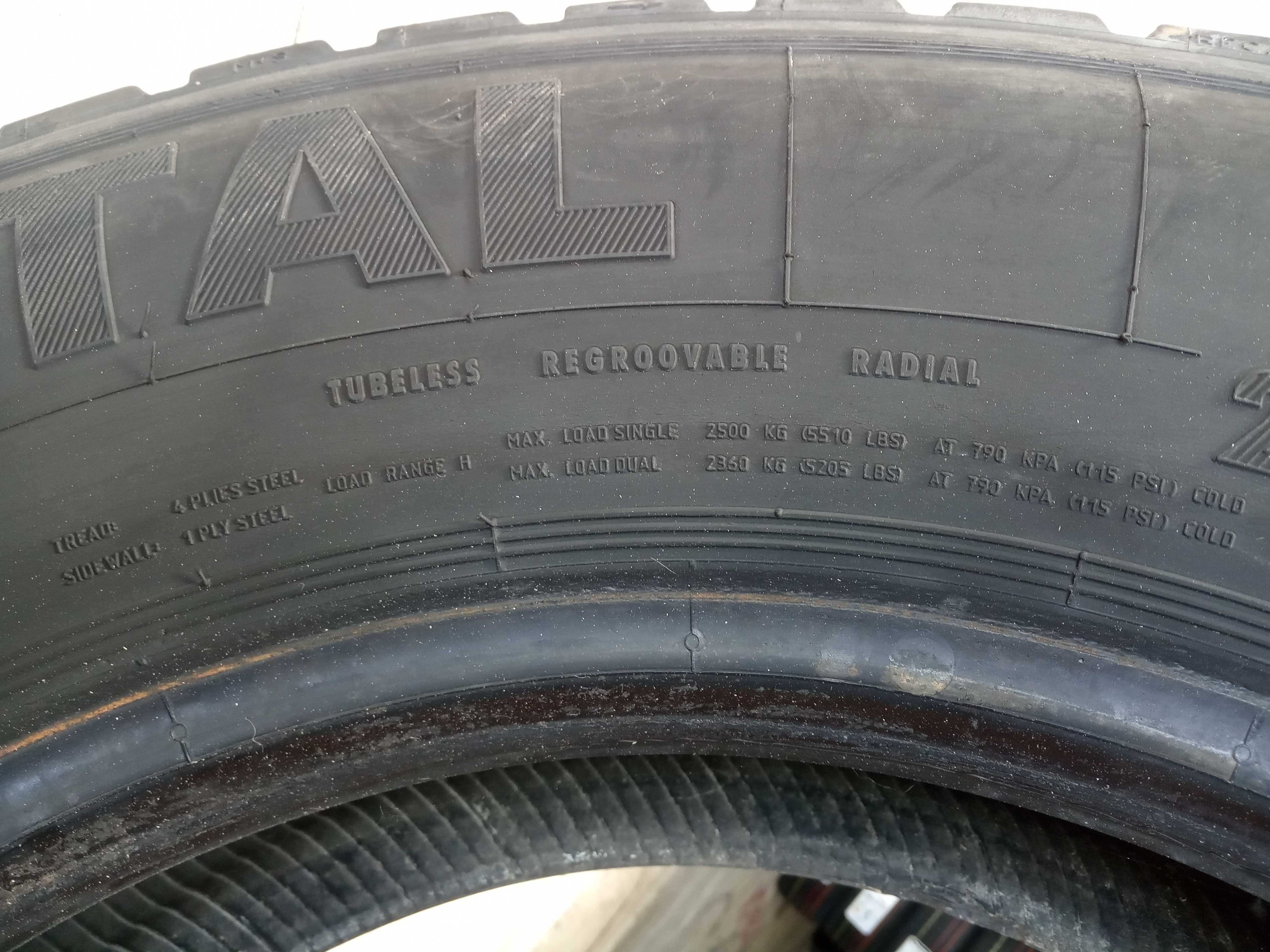 1 тежкотоварна гума 265/70R19.5 Continental-Рег Michelin 140/138M M+S