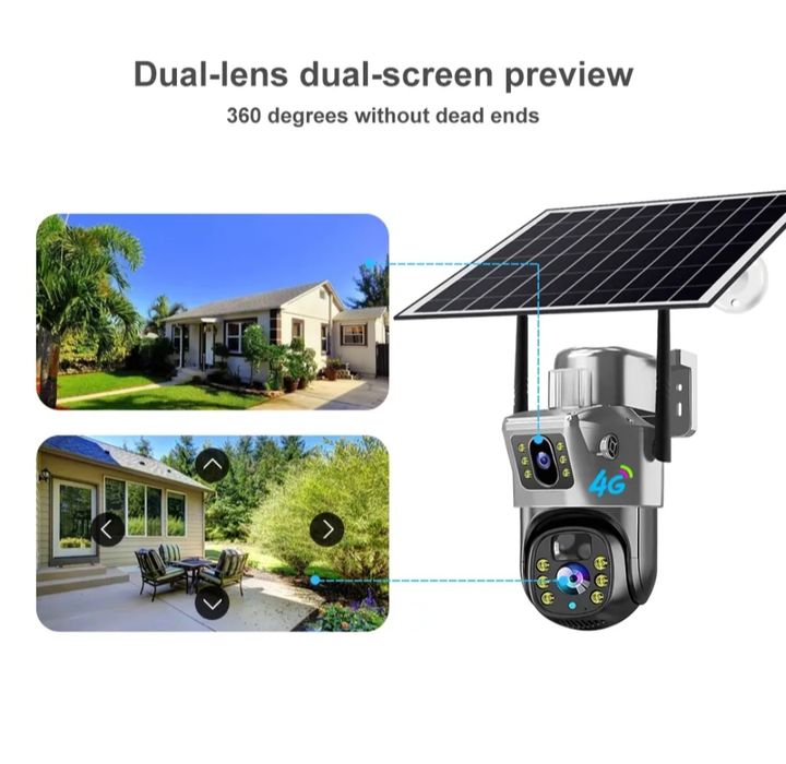 6mp Camera de Supraveghere Panou Solar SIM 4G