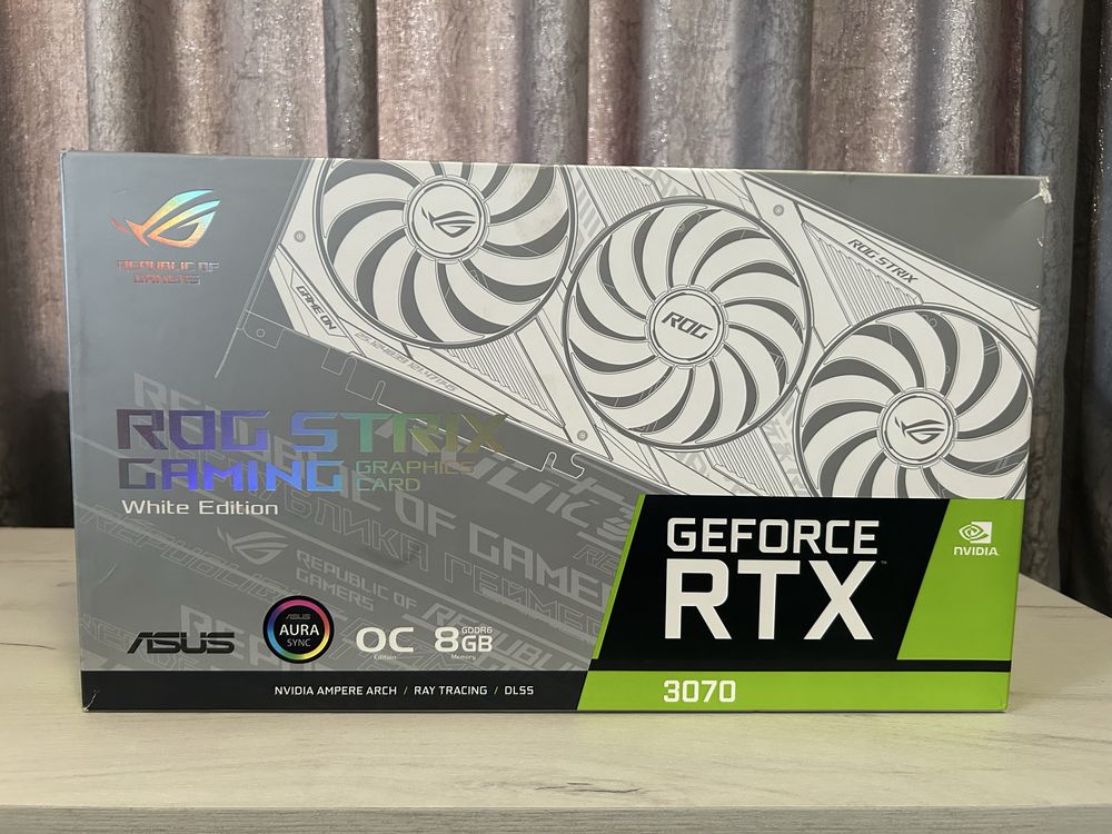 Видеокарта Asus Rog Strix 3070 8gb OC White Edition