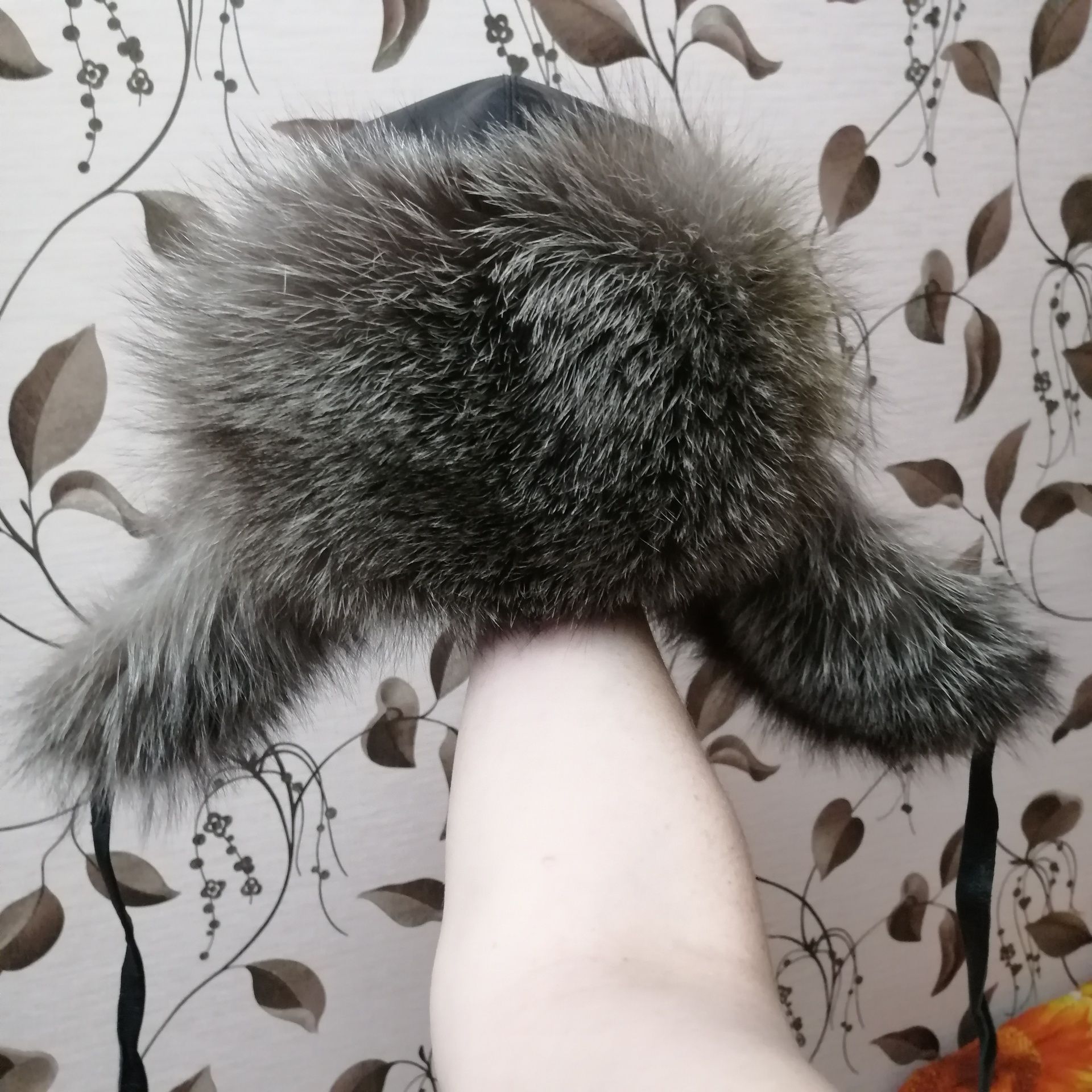 Зимняя шапка чернобурка