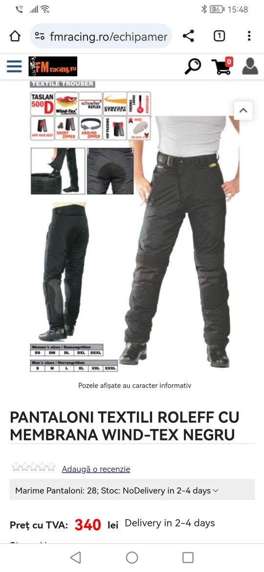 Pantaloni Roleff Moto impecabil