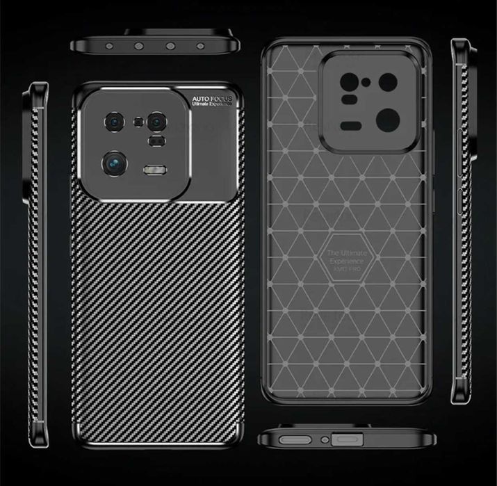 Husa Premium antisoc model Carbon pt Xiaomi 13 5G , Xiaomi 13 Pro 5G