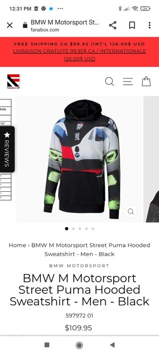 Puma BMW Street Hoodie L