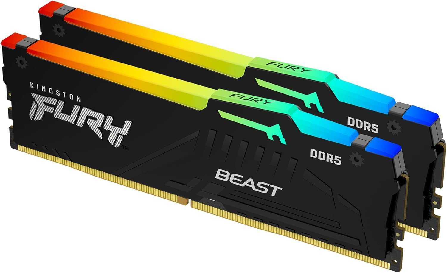 Рам памет Kingston FURY Beast Black RGB 32GB (2x16GB) DDR5 6000MHz