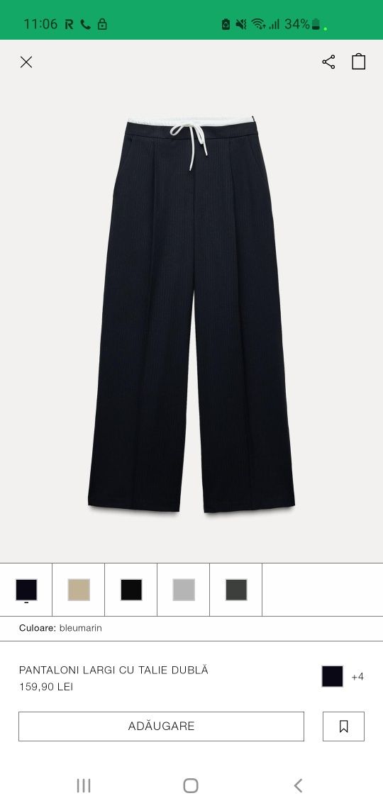 Pantaloni cu talie dubla