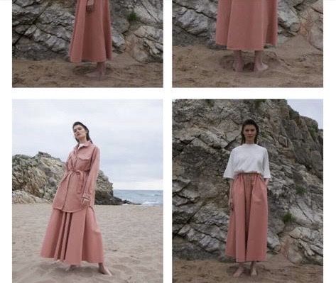 Джинсовая юбка розовая