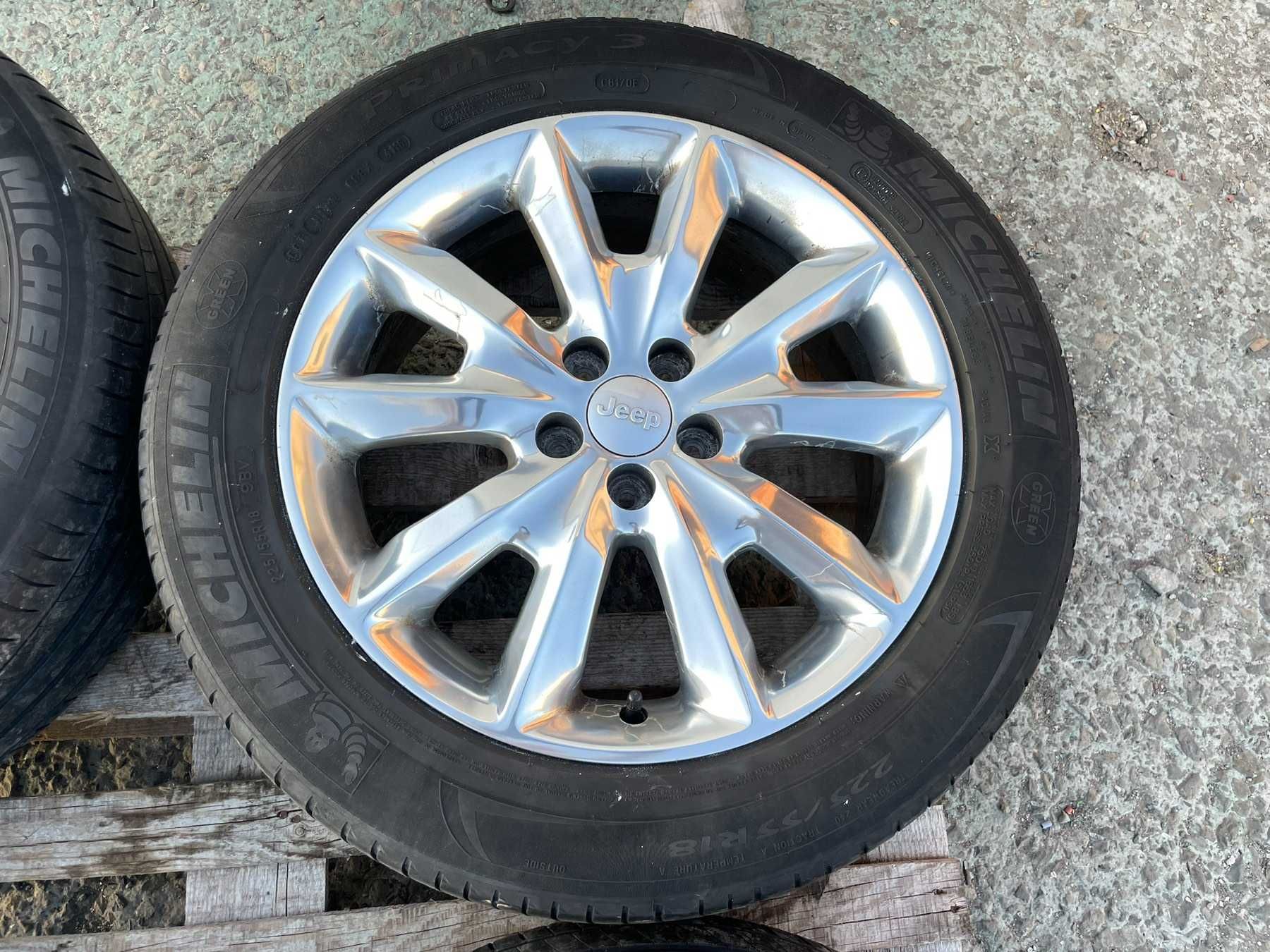 18 джанти 5х110 Jeep Cherokee V (KL) 7J et41 225/55/18 Michelin