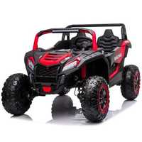 UTV electric copii 3-11 ani Racing 2 locuri, 300W 4x4, Roti Moi Rosu