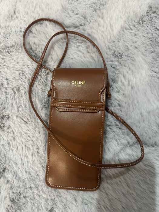 Мини чанта Celine естествена кожа