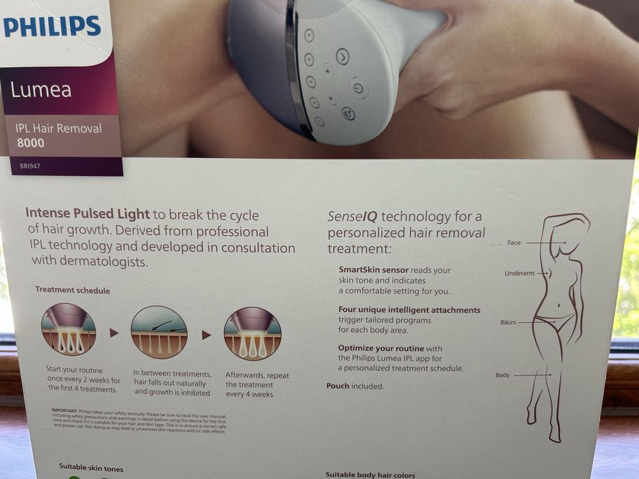 Epilator IPL Lumea Seria 8000 Sense IQ, NOU, Vand urgent