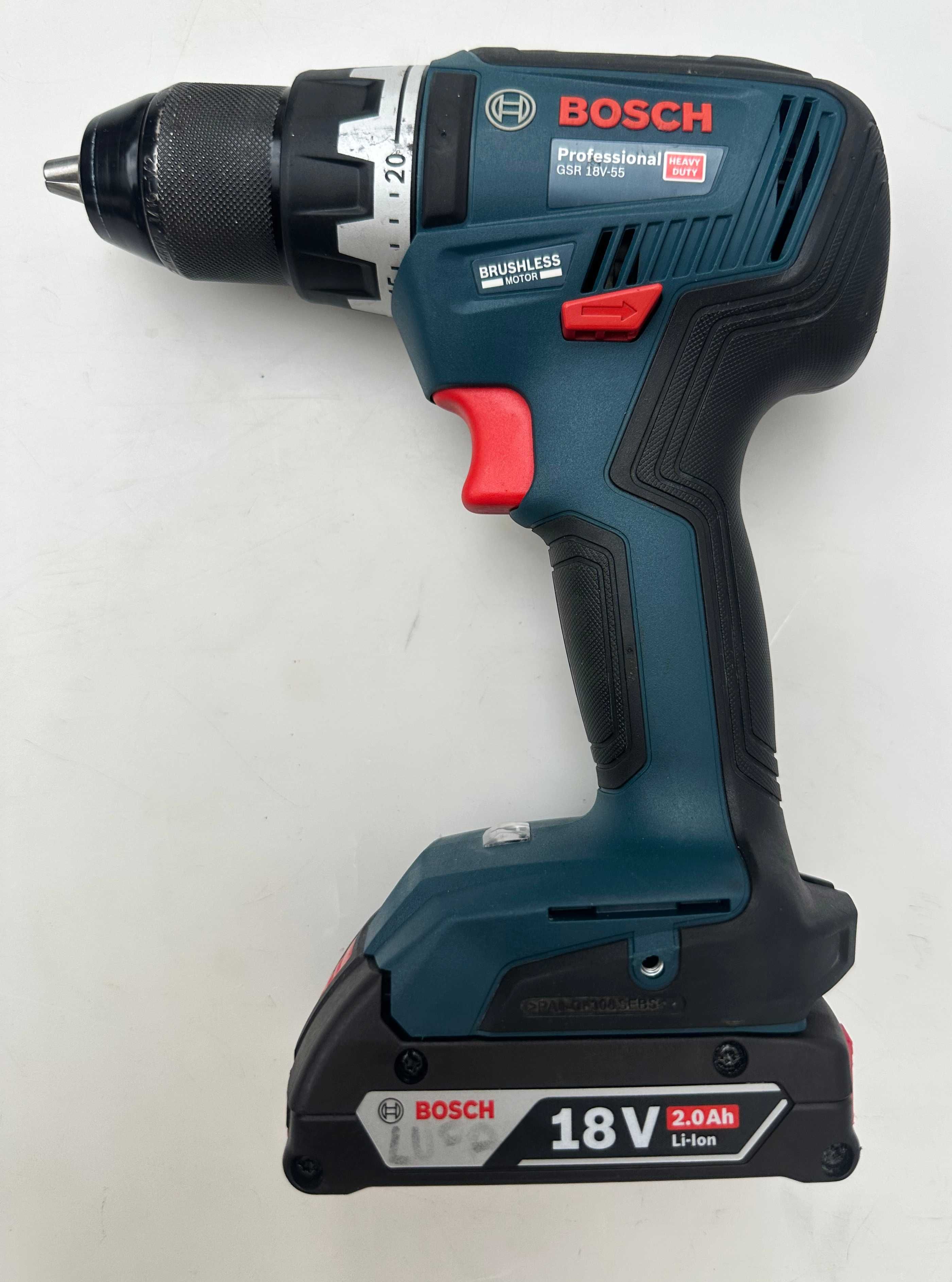 Bosch GSR 18V-55 - Безчетков винтоверт като нов!