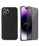 iPHONE 14/15/16 PRO MAX PLUS Husa TPU Slim Camera Cover + Folie Sticla