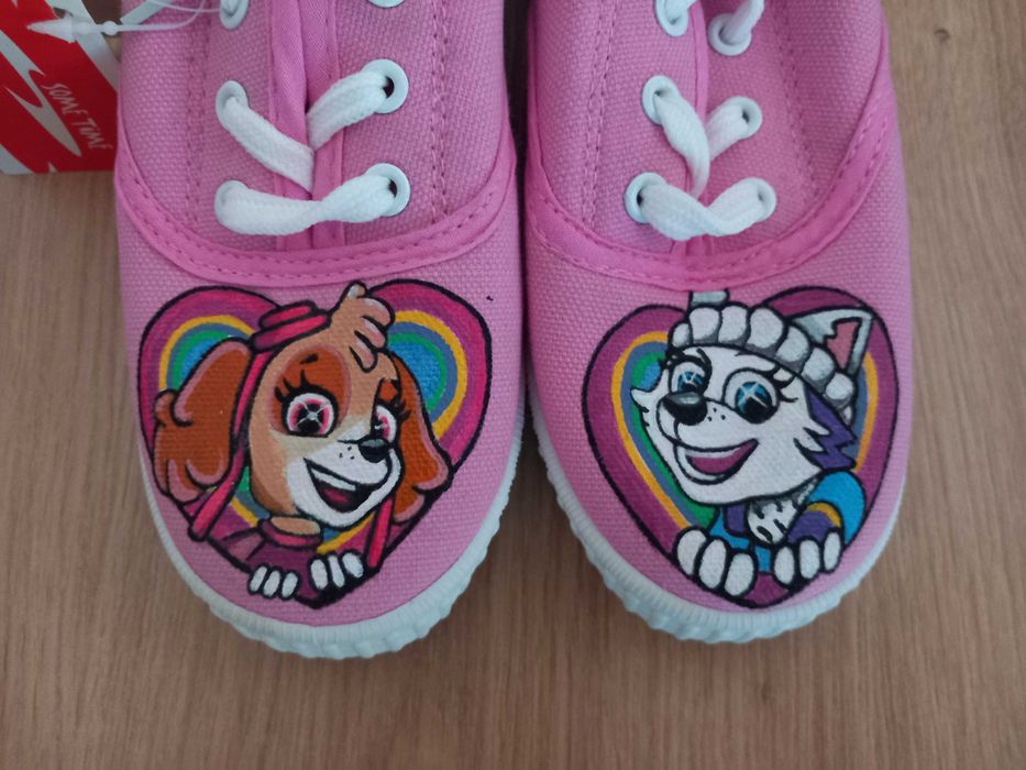 Ръчно Рисувани детски кецове Пес Патрул / Paw Patrol