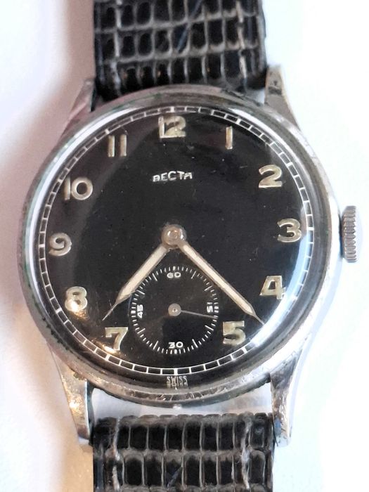 Ceas de colectie vintage militar Recta 33 mm, anii '40