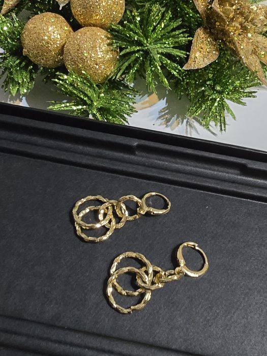 Cercei placati cu aur 14 karate