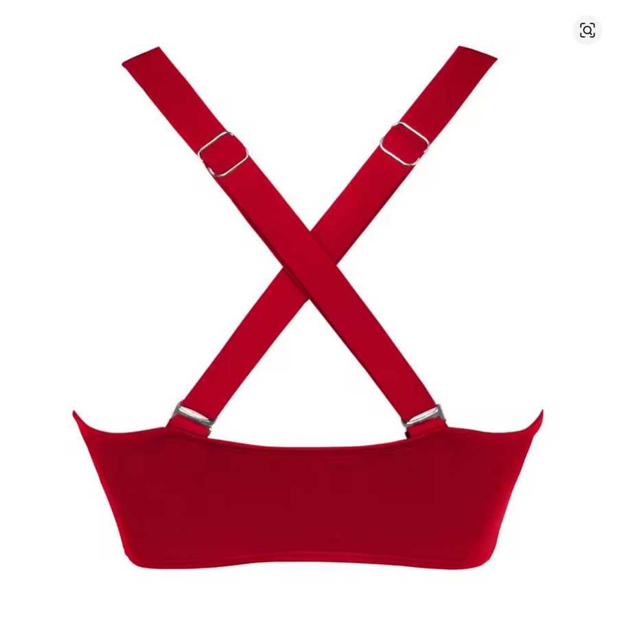 Продавам ново дамско горнище, бански XXL, цвят бордо