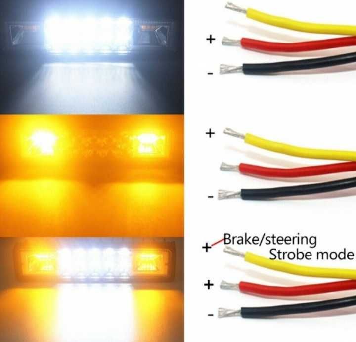Лед Халоген/ дневни светлини с Мигач  48W,  12V/24V,  А-3291