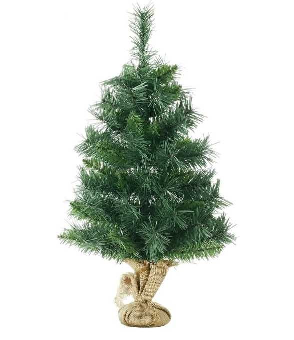 Brad artificial Salcar 90 cm, PVC, Bază Ciment