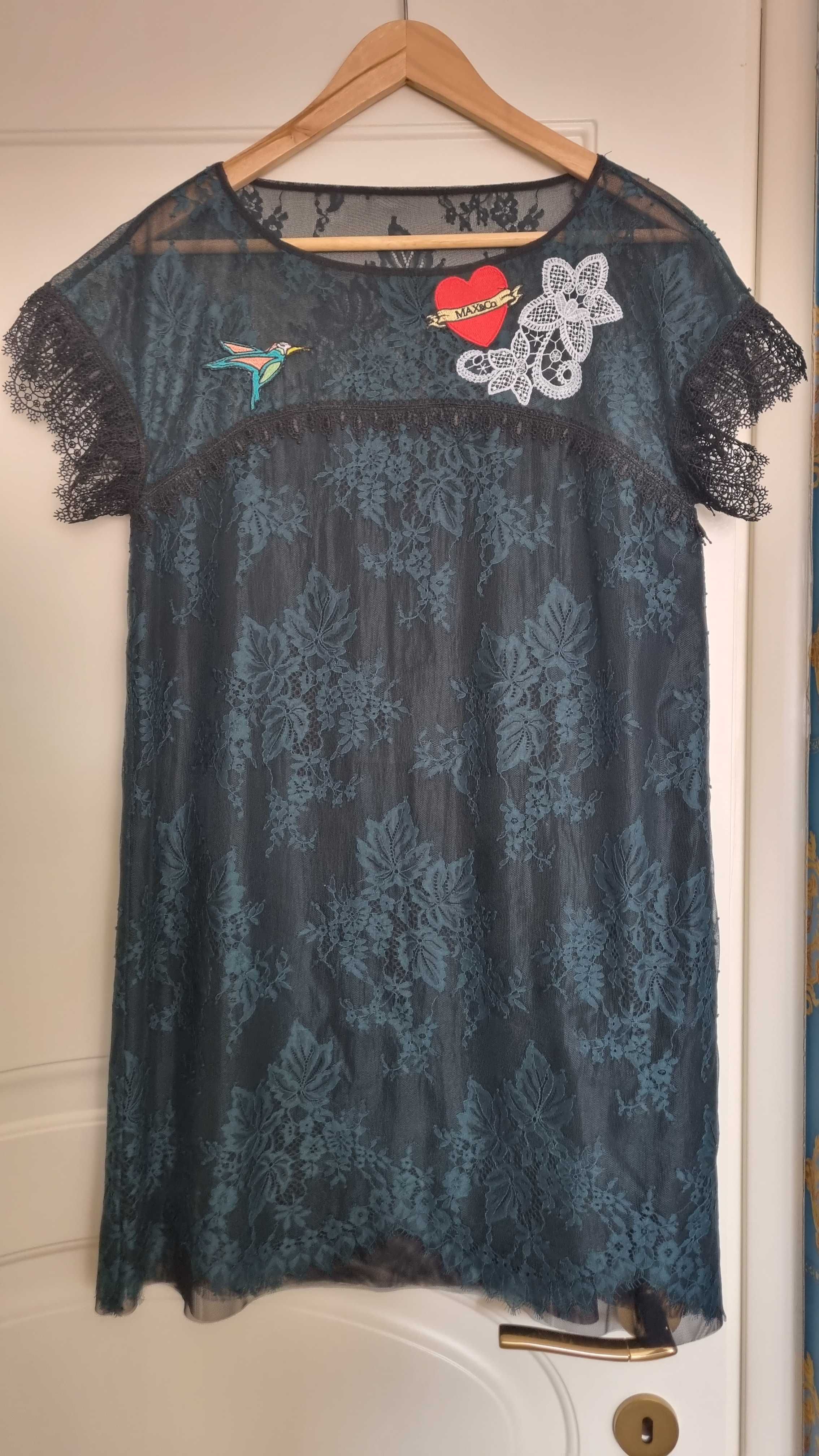 Rochie Max&CO noua din dantela verde ,masura 40IT