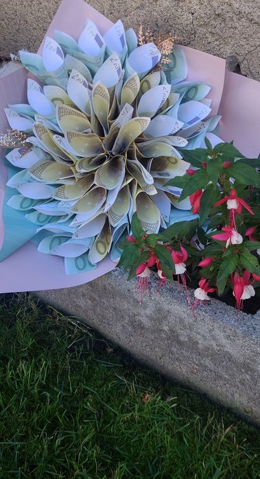 Buchet cu bancnote euro