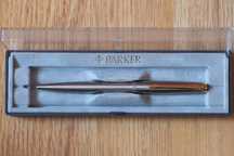 Parker 45 pix brushed stainless steel + cutie, Eversharp 10000