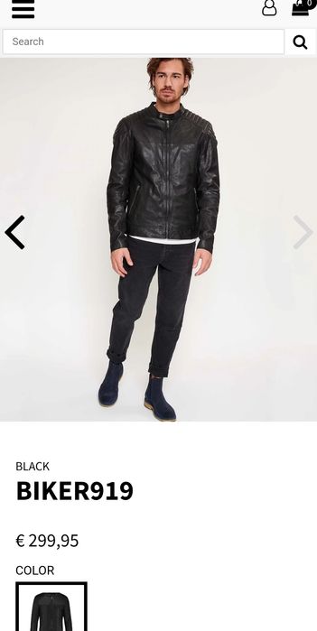 Мъжко кожено яке Goosecraft biker Ново