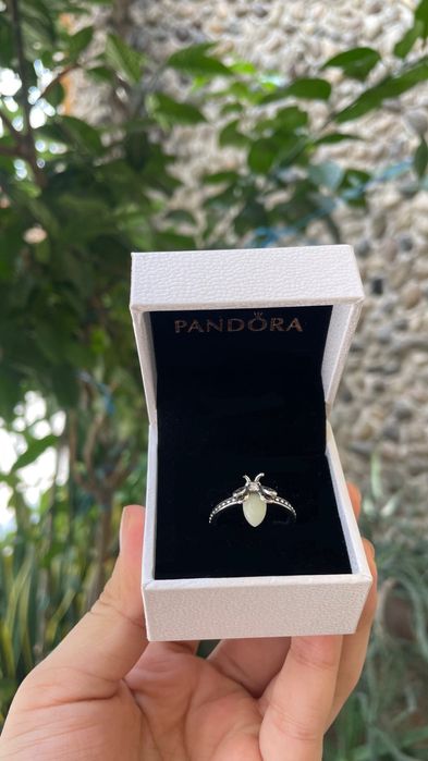 Inel Pandora argint 925 licurici fosforescent luminos 54 si cutie dupe