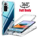 Прозрачен 360° Градуса Кейс за Xiaomi Redmi Note 13 / 12 / 11 /10 Pro