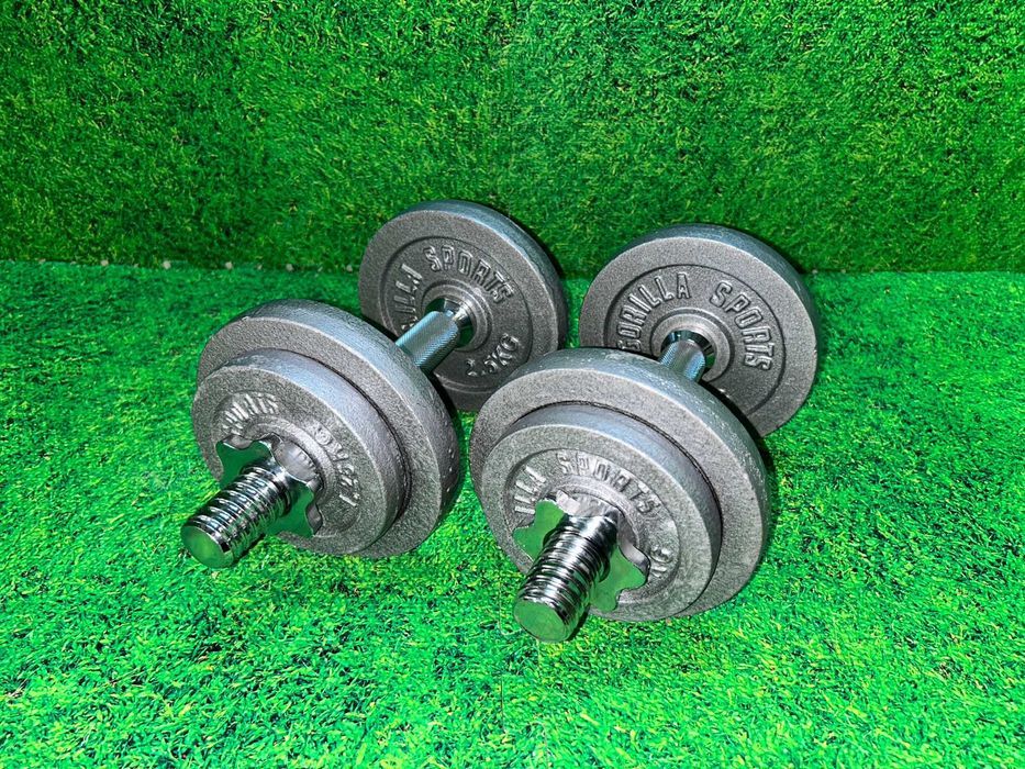 Set gantere cu discuri din fier 20kg 30/31mm
