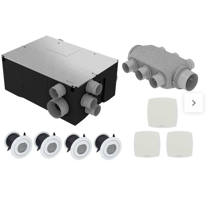 Sistem ventilație si recuperator căldură SAUTER 150mp dublu flux, nou