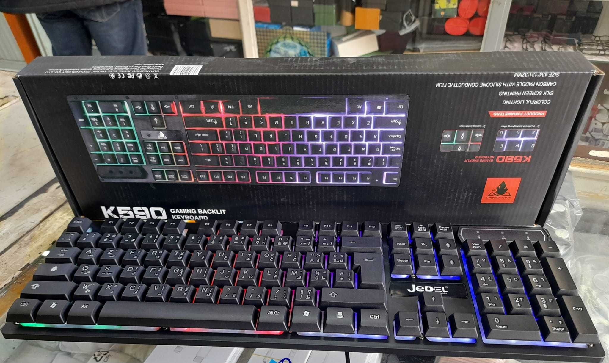 ТОП ЦЕНА!! Светеща Геймърска Клавиатура JEDEL K590 ,Гейминг Клавиатура