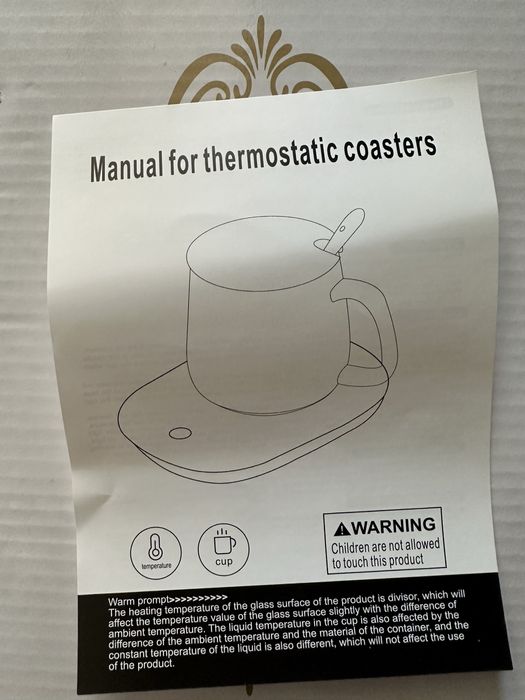 Комплект термочаша с подгряваща подложка – 55°C • USB