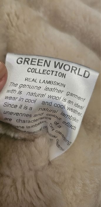 Haina de blana si piele naturala