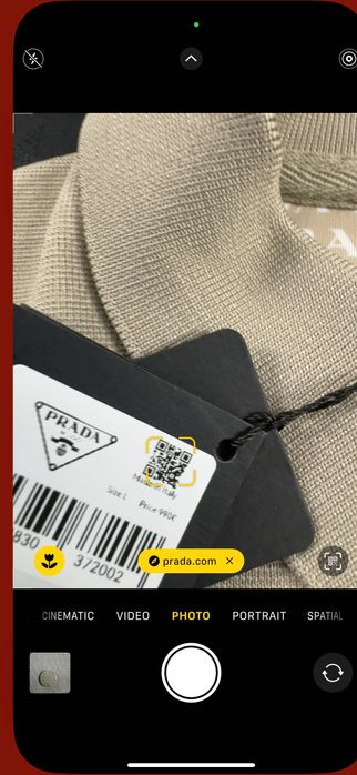 Prada-Чисто ново оригинално мъжко есенно яке Л размер