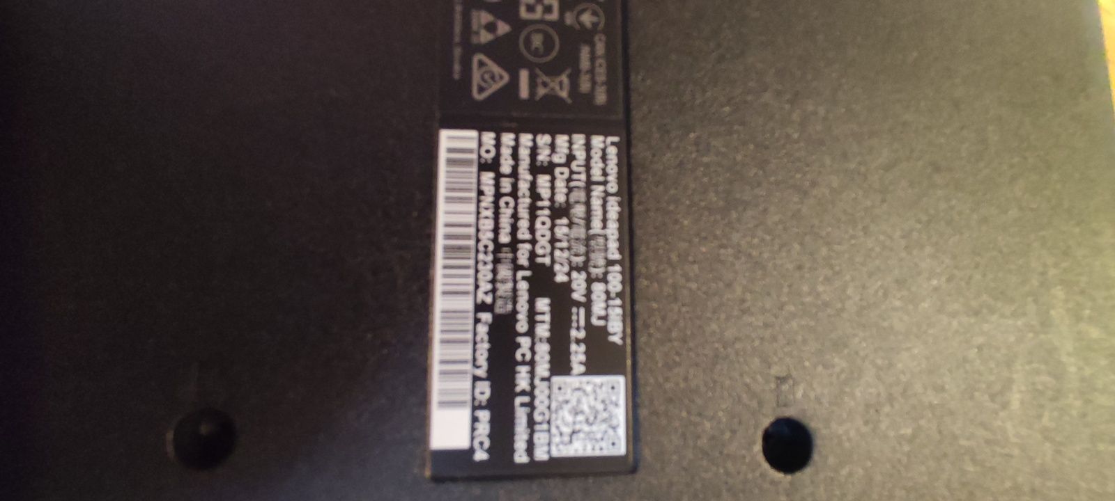 Lenovo IdeaPad 100-15iby