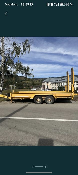 Remorca trailer tandem șlep