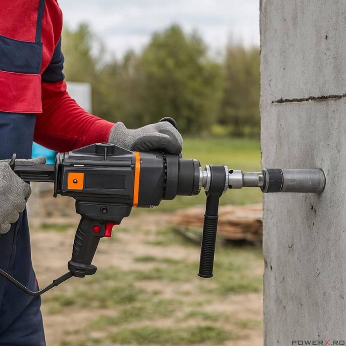 Masina de carotat pentru beton, aparat foraj, 2300 W, Kraft