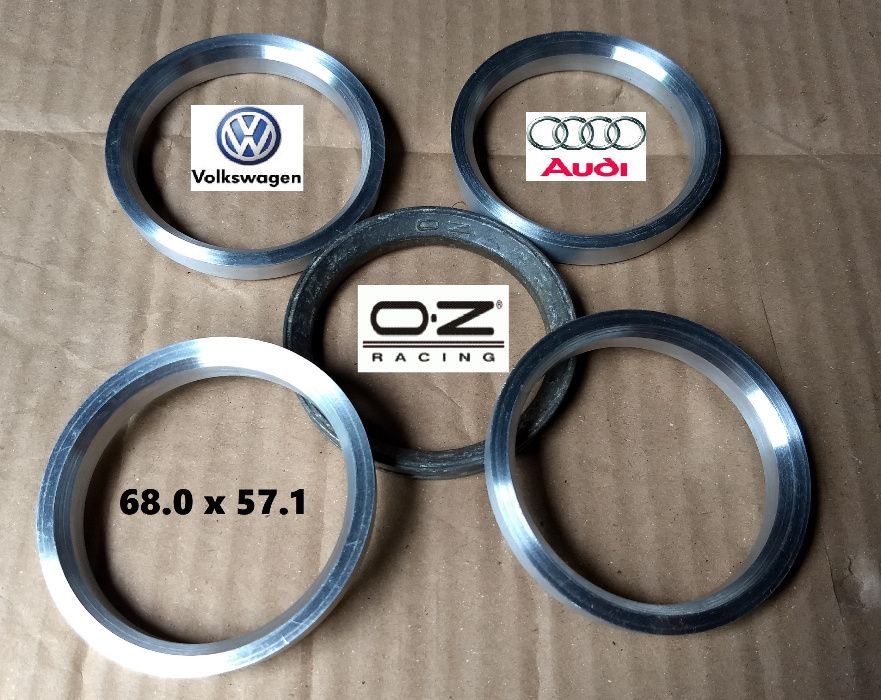 Inele de centrare aluminiu Jante OZ la ∅ 57.1 pt. VW Audi Seat Skoda