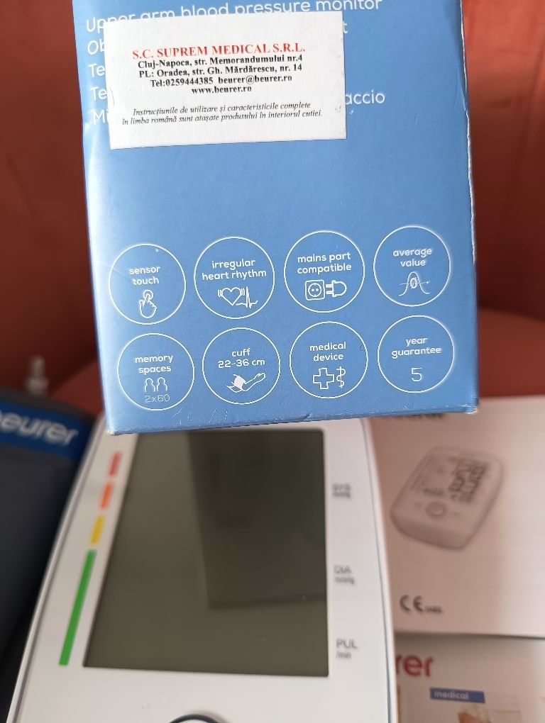 Tensiometru electronic digital automat Beurer,nou în cutie cu acte