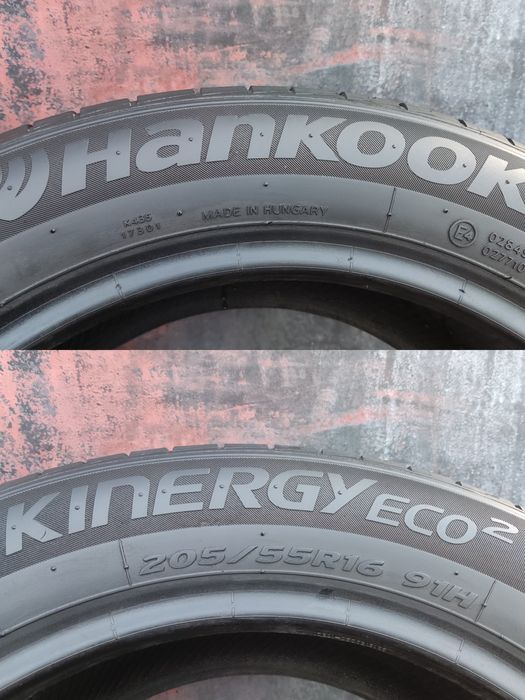 4бр. летни гуми 205/55/16 Hankook Kinergy Eco 2
dot23
6.6mm
Добро съст