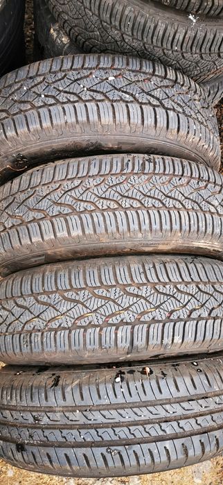 Set 4 jante aliaj 5x100 r14 6j et38 anvelope allseason 165 70 r14 m+s