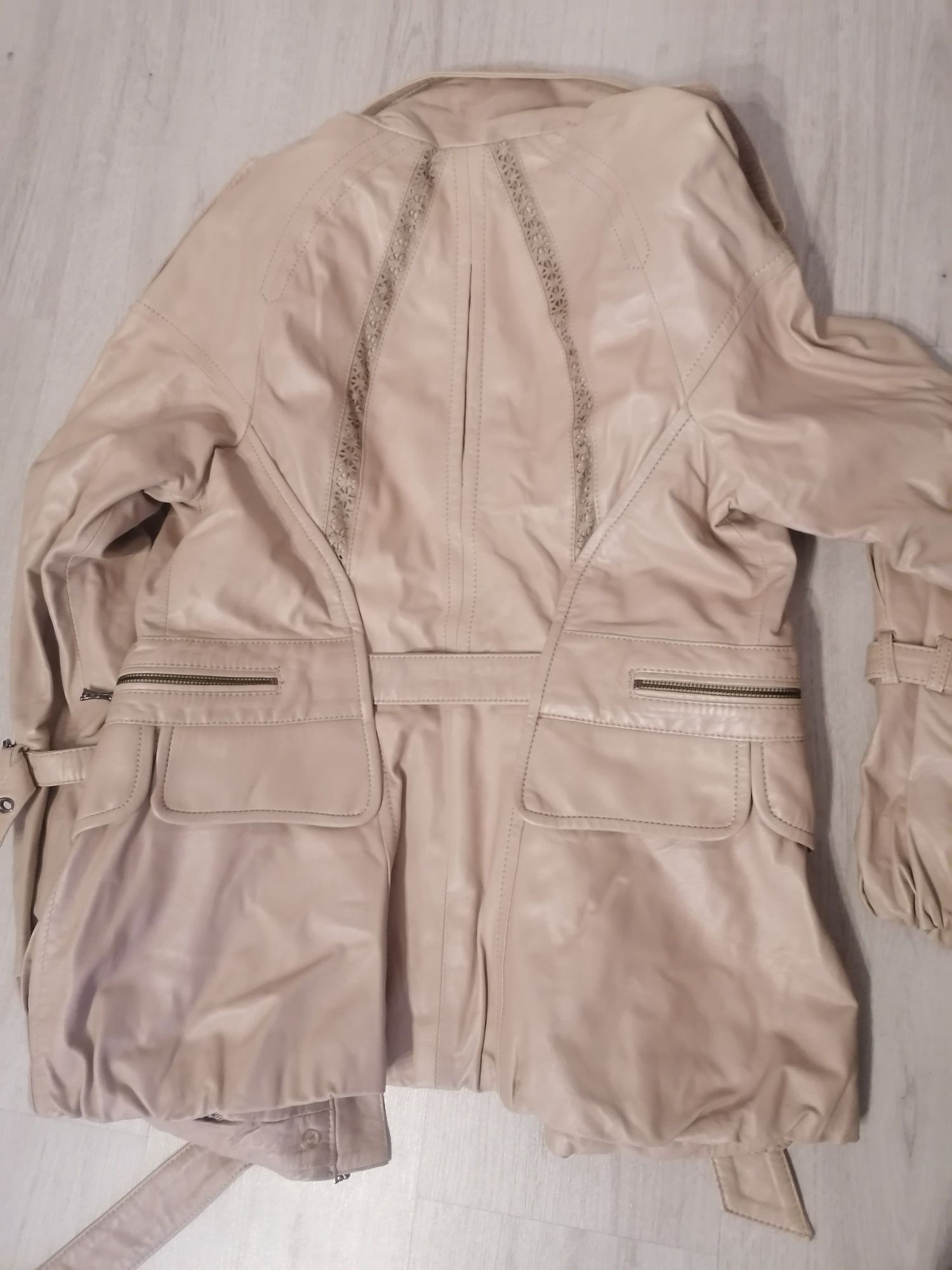 Geaca / palton dama din piele fina, mar 42 slim, noua, eleganta, model