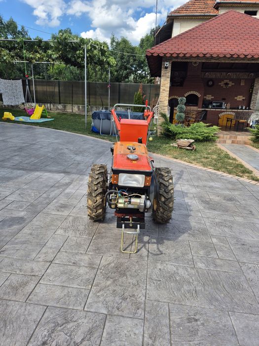 Motocultor 12 CP Diesel + Freză 1m + Plug – Ca Nou
