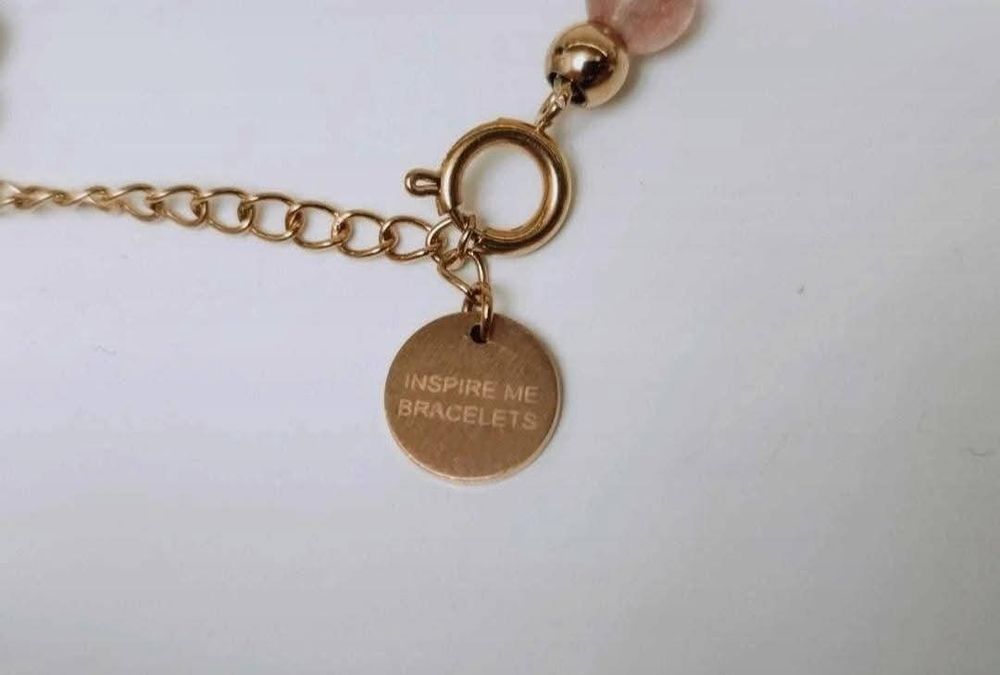 Bratara "Inspire Me Bracelets", placata cu aur roz de 14k si cuart roz