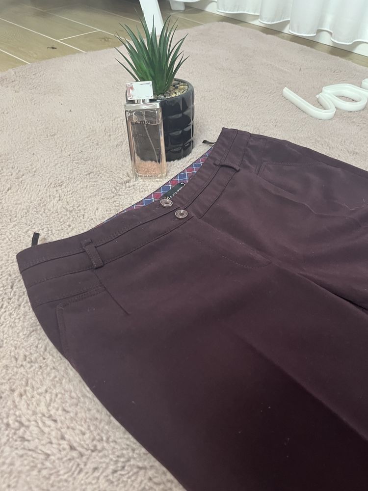 Pantaloni damă bordo marime L