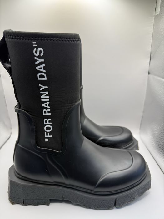 OFF WHITE lether snow boots