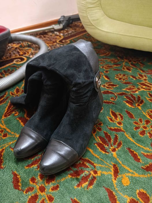 Сапоги женские кожаные