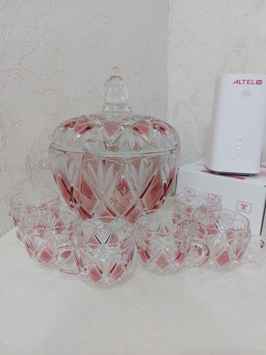 Ваза и набор бокалов, Германия Waltherglas