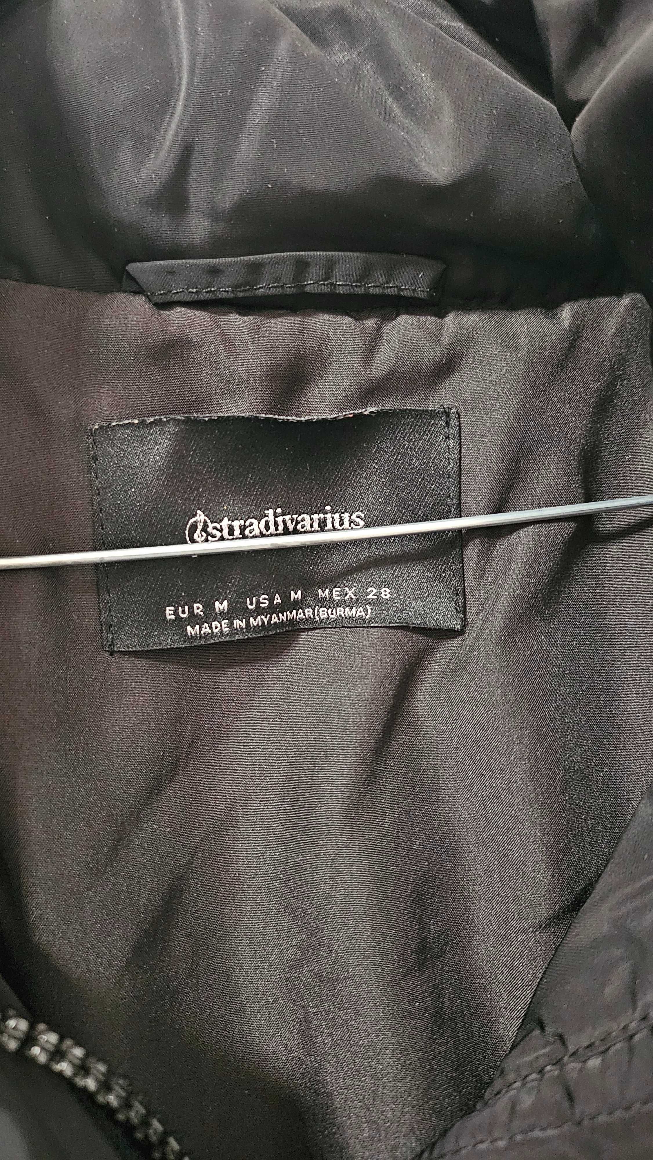 Зимно черно яке 3/4 Stradivarius, размер М